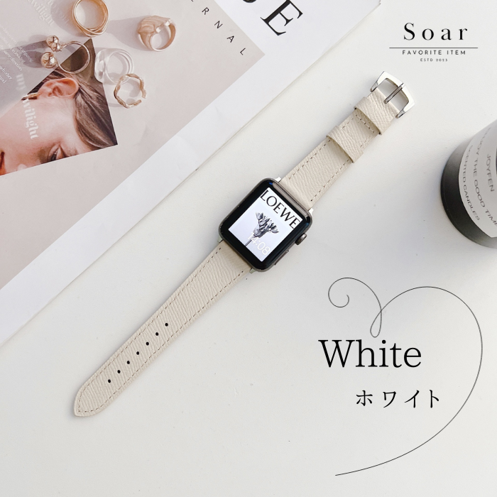 Soar| Roma ローマ|ソア アップルウォッチバンド【38mm/40mm/41mm】対応 Roma ローマ GL-AWB010 PUレザー 薄い 革 軽い おしゃれ ビンテージ シック 可愛い かわいい フェミニン ベルト バンド レディース アップル プレゼント apple watch series1.2.3.4.SE.5.6.7.8 38mm 40mm 41mm