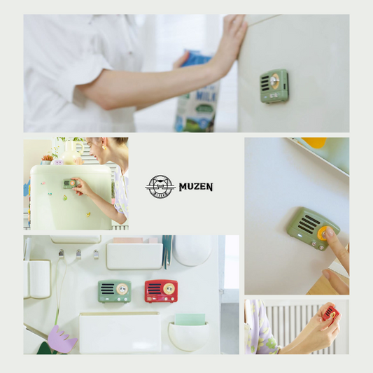 【direct!choice】MUZEN ミューゼン ステッカースピーカー Bluetooth Sticker Speaker 薄さ約2cm コンパクト ワイヤレス スピーカー ポータブル アウトドア かわいい プレゼント おしゃれ ミューゼン グリーン レッド ブルー ピンク マグネット キッチン ガジェット くすみ