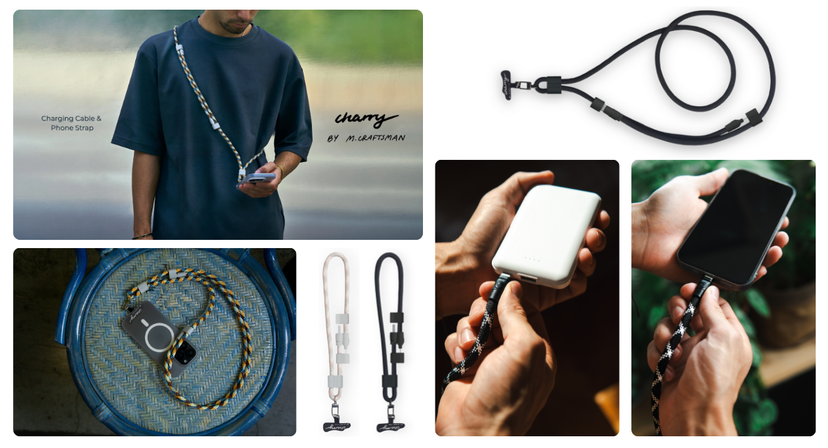 【訳あり/アウトレット】M.Craftsman エムクラフトマン Charry チャーリー 充電ケーブル内蔵 ストラップ ストラップカード S+SC ネック ショルダー ハンドストラップ ストラップ付属 首かけ ネックストラップ ハンズフリー おしゃれ かわいい かっこいい スマホショルダー ガジェット 便利グッズ タイプC クラフトマン (コピー)