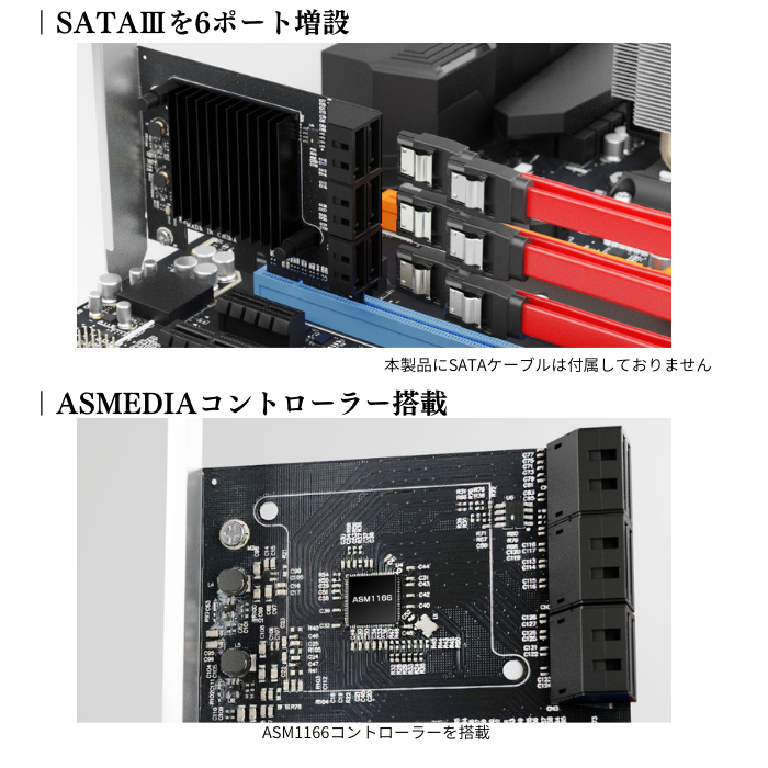 エアリア 【 V6NA kouki / SD-PE4SA-6P 】PCI-Express x4接続 