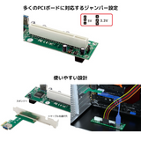 エアリア 拡張ボードの旧世主 Savior PCIExpressをPCIスロットに変換するキット SD-PECPCiRi3