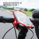 Bonecollection BikeTiePro4 自転車 ロードバイク スマホホルダー モバイルバッテリーホルダー 付き ステム用 縦型 シリコン製 4.7-7.2インチ 顔認証 FaceID TouchID 対応 BK20062