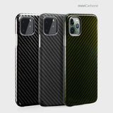 旧機種対象!棚卸SALE!【訳あり/新品】monCarbone モンカーボン HOVERKOAT iPhone 11, 11 Pro, 11 Pro Max ケース 【ステルスブラック 】 フルカーボンケース 弾道繊維 カーボンケブラー レンズ保護 ワイヤレス充電可能