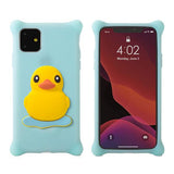 iPhone11 ケース 6.1inch シリコンケース 衝撃吸収 エアバブル スマホリング ケーブルホルダー デカキャラクター Phone Bubble Figure PH19082 Bonecollection