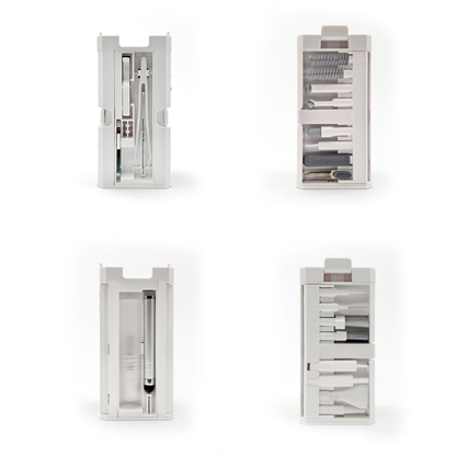 エアリア ゼンクリマックス クリーニングキット デジモノ掃除 クリーニングクロス 付属 大掃除 小掃除 立体収納 ギミック ナナクリ ゼンクリ イヤホン ワイヤレスイヤホン スマホ 年末 デスク回り ガジェット MS-MACL-WH