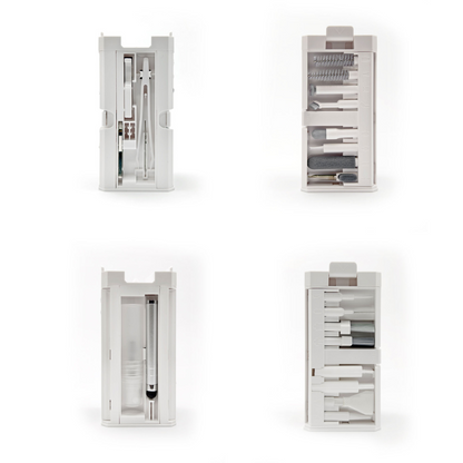 エアリア ゼンクリマックス クリーニングキット デジモノ掃除 クリーニングクロス 付属 大掃除 小掃除 立体収納 ギミック ナナクリ ゼンクリ イヤホン ワイヤレスイヤホン スマホ 年末 デスク回り ガジェット MS-MACL-WH