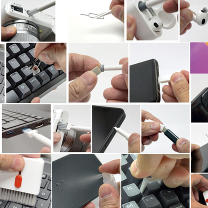 エアリア ゼンクリマックス クリーニングキット デジモノ掃除 クリーニングクロス 付属 大掃除 小掃除 立体収納 ギミック ナナクリ ゼンクリ イヤホン ワイヤレスイヤホン スマホ 年末 デスク回り ガジェット MS-MACL-WH