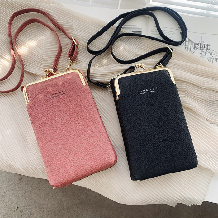 Soar ｜がま口で取り出し楽々♪ スマホショルダーポーチ｜ ソア がま口型ショルダーポーチ ポーチ ポシェット ショルダー ストラップ バッグ ミニバック 小物入れ スマホポーチ 肩掛け 可愛い 上品 高見え 便利 持ち運び お出かけ ショッピング 3WAY ブランド レディース かわいい 携帯 iPhone15 アイフォン スマホポーチ