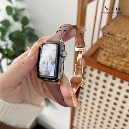 Soar｜Belle ベル｜ソア アップルウォッチバンド【38mm/40mm/41mm】対応 Belle ベル GL-AWB008 レザー調 ゴールドバックル ハイブリッド 高みえ 高級感 可愛い かわいい フェミニン ベルト バンド レディース アップル プレゼント apple watch series1.2.3.4.SE.5.6.7.8 38mm 40mm 41mm