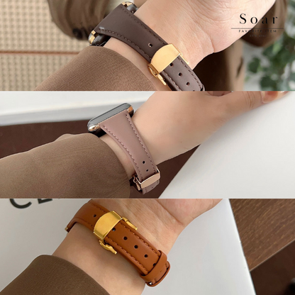 Soar｜Belle ベル｜ソア アップルウォッチバンド【38mm/40mm/41mm】対応 Belle ベル GL-AWB008 レザー調 ゴールドバックル ハイブリッド 高みえ 高級感 可愛い かわいい フェミニン ベルト バンド レディース アップル プレゼント apple watch series1.2.3.4.SE.5.6.7.8 38mm 40mm 41mm