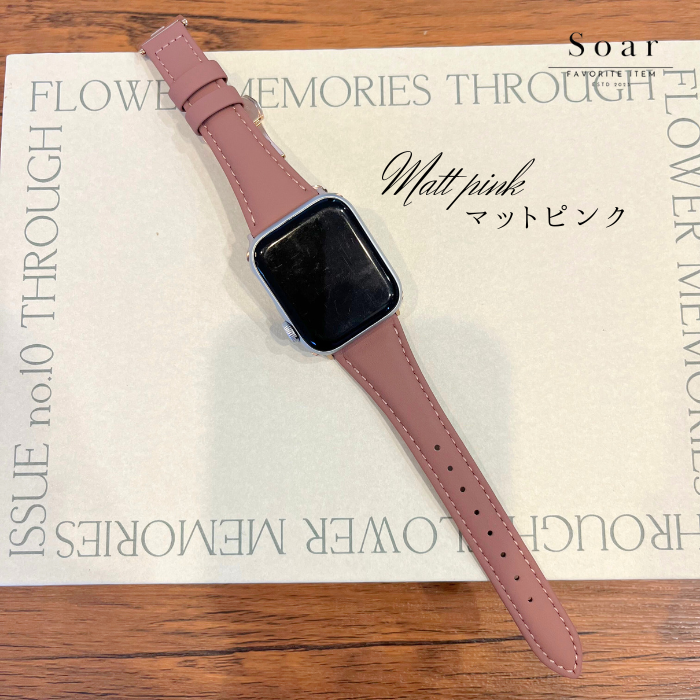 Soar｜Belle ベル｜ソア アップルウォッチバンド【38mm/40mm/41mm】対応 Belle ベル GL-AWB008 レザー調 ゴールドバックル ハイブリッド 高みえ 高級感 可愛い かわいい フェミニン ベルト バンド レディース アップル プレゼント apple watch series1.2.3.4.SE.5.6.7.8 38mm 40mm 41mm