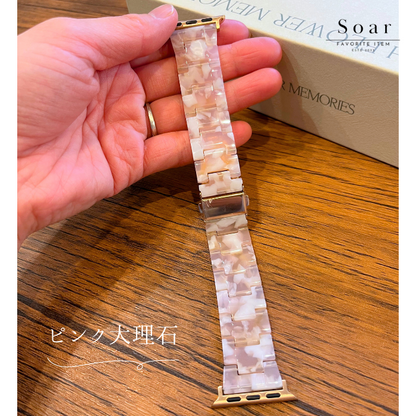 Soar｜琥珀 Kohaku｜ソア アップルウォッチバンド【38mm/40mm/41mm】対応 Kohaku 琥珀 GL-AWB009 こはく べっこう べっ甲 おしゃれ 可愛い かわいい 大人 シック 珍しい ベルト バンド レディース アップル プレゼント apple watch series1.2.3.4.SE.5.6.7.8 38mm 40mm 41mm