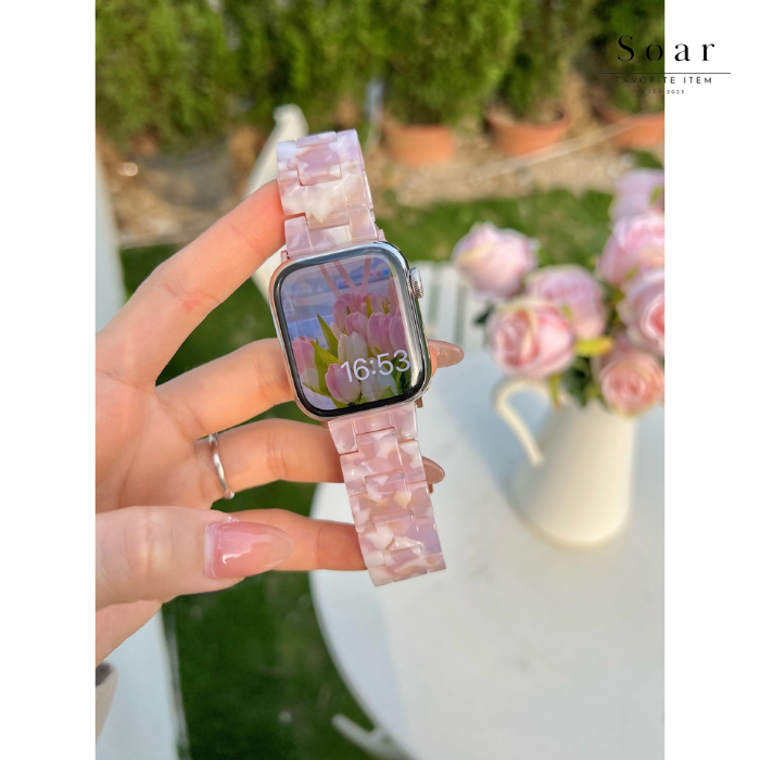 Soar｜琥珀 Kohaku｜ソア アップルウォッチバンド【38mm/40mm/41mm】対応 Kohaku 琥珀 GL-AWB009 こはく べっこう べっ甲 おしゃれ 可愛い かわいい 大人 シック 珍しい ベルト バンド レディース アップル プレゼント apple watch series1.2.3.4.SE.5.6.7.8 38mm 40mm 41mm