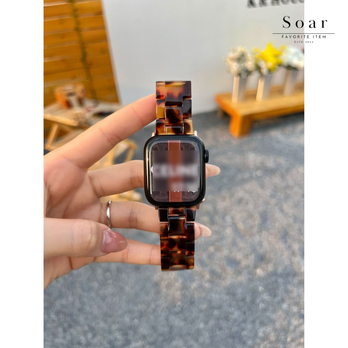 Soar｜琥珀 Kohaku｜ソア アップルウォッチバンド【38mm/40mm/41mm】対応 Kohaku 琥珀 GL-AWB009 こはく べっこう べっ甲 おしゃれ 可愛い かわいい 大人 シック 珍しい ベルト バンド レディース アップル プレゼント apple watch series1.2.3.4.SE.5.6.7.8 38mm 40mm 41mm