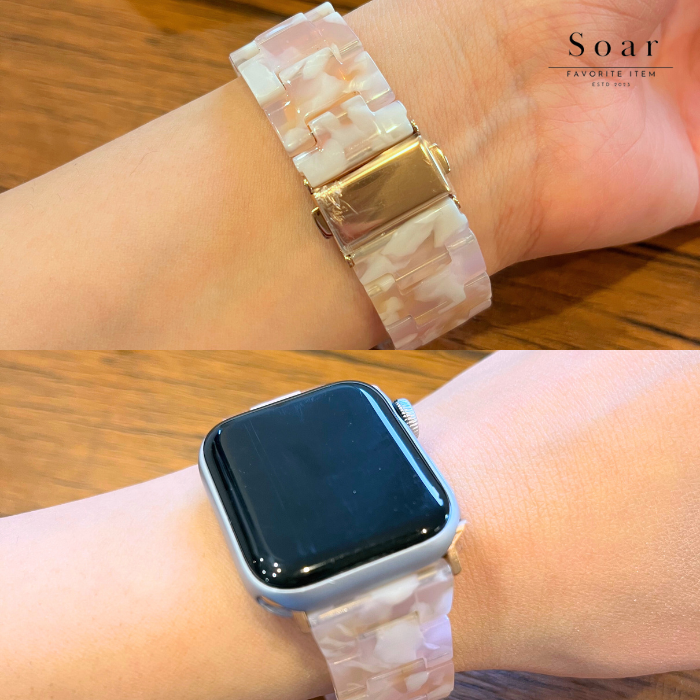 Soar｜琥珀 Kohaku｜ソア アップルウォッチバンド【38mm/40mm/41mm】対応 Kohaku 琥珀 GL-AWB009 こはく べっこう べっ甲 おしゃれ 可愛い かわいい 大人 シック 珍しい ベルト バンド レディース アップル プレゼント apple watch series1.2.3.4.SE.5.6.7.8 38mm 40mm 41mm