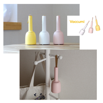 【direct！choice】東京ラクオカ【正規品】 Vaccumi バキューミ 卓上掃除機 クリーナー 毛玉取り機 小掃除 小型 おしゃれ 勉強机 掃除 子供 リビング デスク 机 ミニクリーナー カラフル 入学祝い 新生活 新入学 充電式 電池不要 コードレス ワンハンド 片手 車載 かわいい