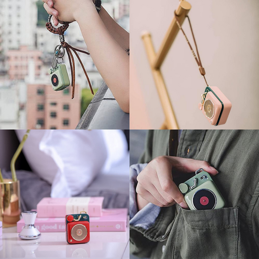 【direct！choice】MUZEN Button コンパクト ワイヤレス スピーカー Bluetooth ポータブル ストラップ付属 アウトドア ソロ 懐かしい レコードプレイヤー 80年代 懐 かわいい プレゼント おしゃれ ミューゼン 国内正規代理店商品