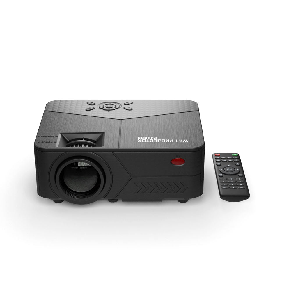 エアリア  LEDプロジェクター 第３世代 PJHD03B ワイヤレス接続 LED プロジェクター 三脚付属 小型 最大150インチ相当 大画面 フルHD 内蔵スピーカー 2500ルーメン 明るい スマホ ゲーム機器 パソコン DVDプレーヤー接続可 LED PROJECTOR3