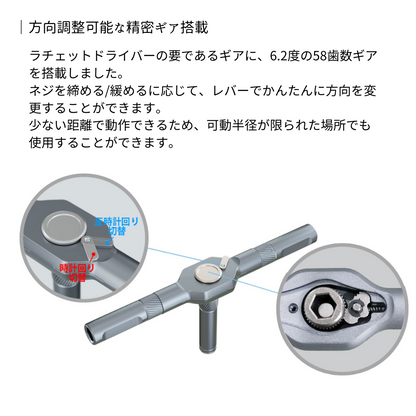 エアリア 40変形COMBINATION RACHET ヨンマル ラチェット ドライバーセット 工具セット 変形 40個のビット付属 内蔵ギアで持ち直し不要、変幻自在の形状変更 コンパクト 修理 改造 カスタマイズ 万能ツール ドライバー　AR-TOOLKIT40