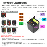 予約(11/20発売) エアリア ARberos エアベロス PD65W対応 ３台同時充電対応 見えるLED ワット表示 巻取り式80cmケーブル内蔵 AC充電器 パワフル 旅行 出張 ノートパソコン スイッチSD-AC65CCA