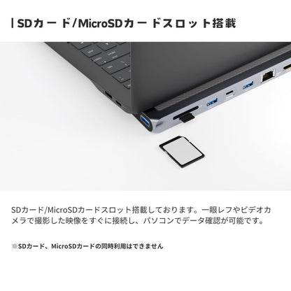 TypeC接続 ドッキングステーション REVERSIBLE TWELEVE ノートパソコン VGA タイプC HDMI USB SD/MicroSDカードリーダー 3.5mmAudio LAN PD 最大100W 増設 リバーシブル SD-CMULTIDX01