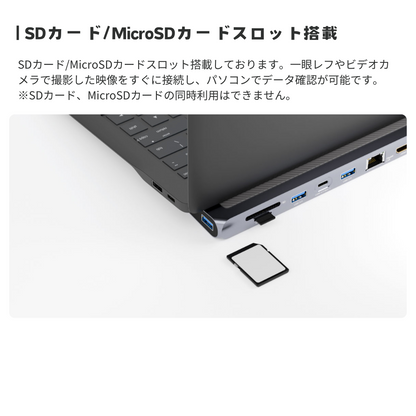 【訳あり/アウトレット】エアリア TypeC接続 ドッキングステーション REVERSIBLE TWELEVE Ver.DP　ノートパソコン タイプC 4K HDMI DP USB SD/MicroSDカードリーダー 3.5mmAudio LAN PD 最大100W 増設 リバーシブル SD-CMULTIDX02