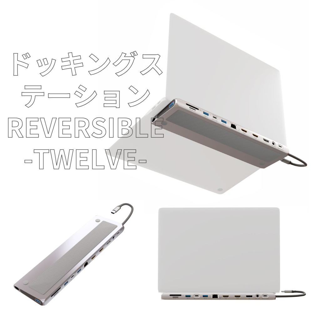 エアリア TypeC接続 ドッキングステーション REVERSIBLE TWELEVE Ver