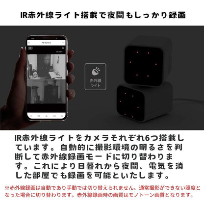 エアリア DD-EYE 防犯カメラ デュアルレンズセキュリティーカメラ 防犯対策 広範囲撮影 移動検知 移動追跡 200万画素 フルHD スマホ連携 リアルタイム 録画 防犯 ペットカメラ 監視カメラ 見守り 留守番 介護 遠隔操作 MS-S2DCAM