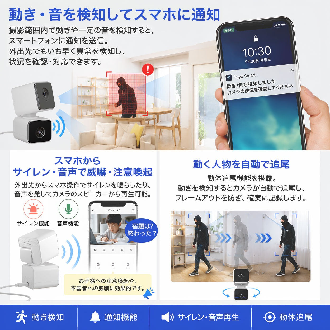 エアリア DD-EYE 防犯カメラ デュアルレンズセキュリティーカメラ 防犯対策 広範囲撮影 移動検知 移動追跡 200万画素 フルHD スマホ連携 リアルタイム 録画 防犯 ペットカメラ 監視カメラ 見守り 留守番 介護 遠隔操作 MS-S2DCAM