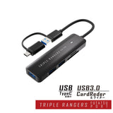 【予約3月19日発売予定】エアリア TRIPLE RANGERS ふたつポート USB接続 USB3.0ハブとカードリーダー増設 Windows Mac OS 対応 SD-UCRH3