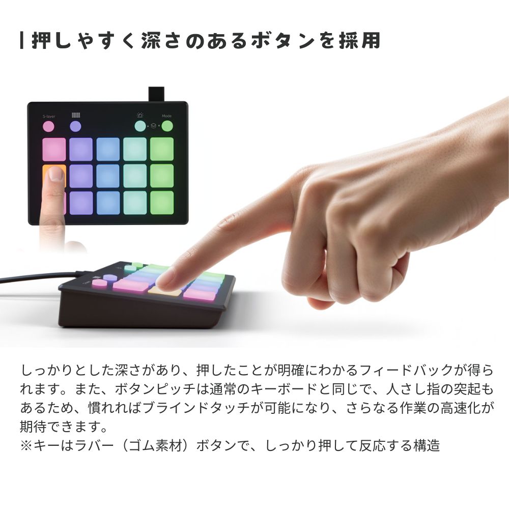 エアリア 15エンハンサー 15 KEY's ENHANCER 10レイヤー対応 音声ファイル対応 カスタム可能 USB接続 TypeC ホットキー マクロ ショートカット ゲーミング 配信 業務効率化 ガジェット 便利グッズ
