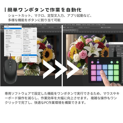 エアリア 15エンハンサー 15 KEY's ENHANCER 10レイヤー対応 音声ファイル対応 カスタム可能 USB接続 TypeC ホットキー マクロ ショートカット ゲーミング 配信 業務効率化 ガジェット 便利グッズ
