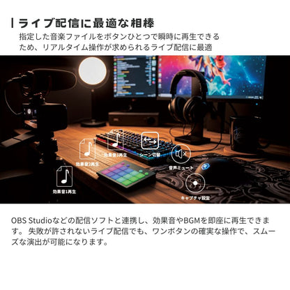 エアリア 15エンハンサー 15 KEY's ENHANCER 10レイヤー対応 音声ファイル対応 カスタム可能 USB接続 TypeC ホットキー マクロ ショートカット ゲーミング 配信 業務効率化 ガジェット 便利グッズ