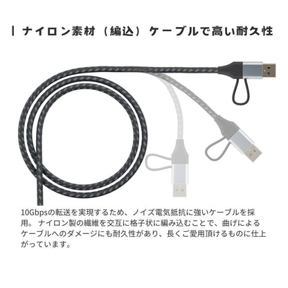 エアリア USB3.2 DELTA HUB SEVEN USBハブ 7ポート 高速10Gbps転送 TypeC×3 USB×4 デルタ形状 金属ボディ ナイロンケーブル ACアダプター不要 USBハブ 7ポート 高速転送10Gbps デスク周り 軽量 コンパクト windows Mac 持ち運び デルタハブセブン SD-HC3A4