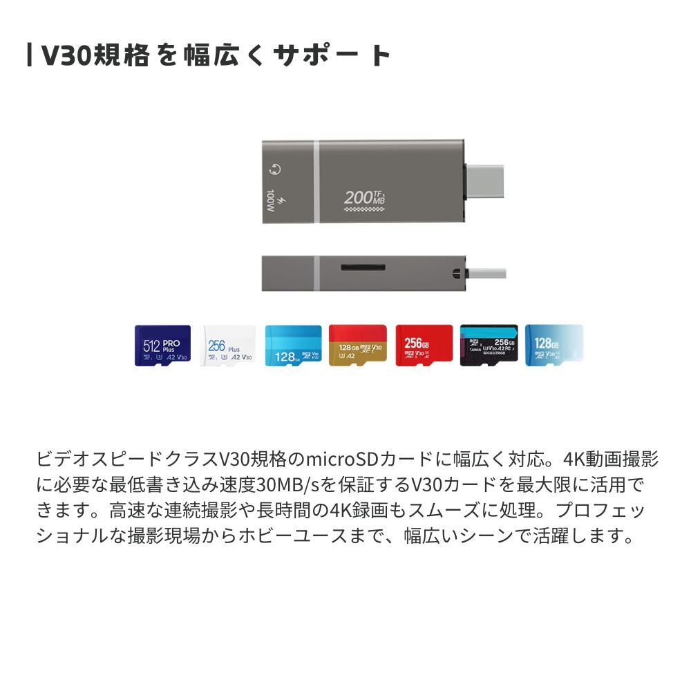 エアリア  KIZUNA4 TypeC接続４in１MicroSDカードリーダーライター　microSD／microSDHC／microSDXC対応　UHS-I（V30）高速転送対応 PD100W急速充電対応USB-Cポート搭載 3.5mmオーディオ端子搭載 軽量 高耐久 アルミ合金ボディLED点灯 ストラップホール SD-UCCRA
