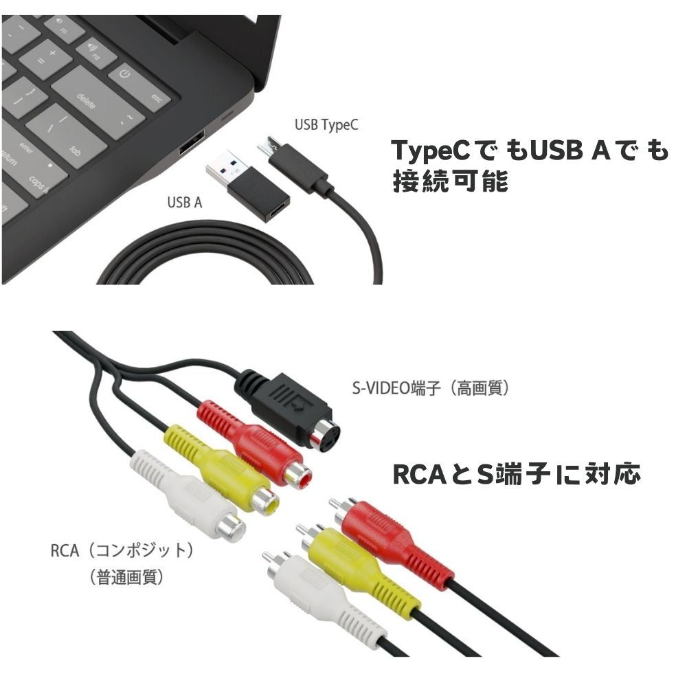 2月18日発売【メーカー直営店】エアリア LAST Finale ファイナルフィナーレ LAST FINALE ビデオキャプチャー USB Type-C / A 両対応 VHS 8mm ビデオ ダビング デジタル化 レトロゲーム SFC PS2 録画 編集 iPad Windows11 対応 赤白黄 S端子 延長ケーブル付 SD-U2CUP-C FINAL CALL / SD-U2CUP-B ファイナルコール 後継