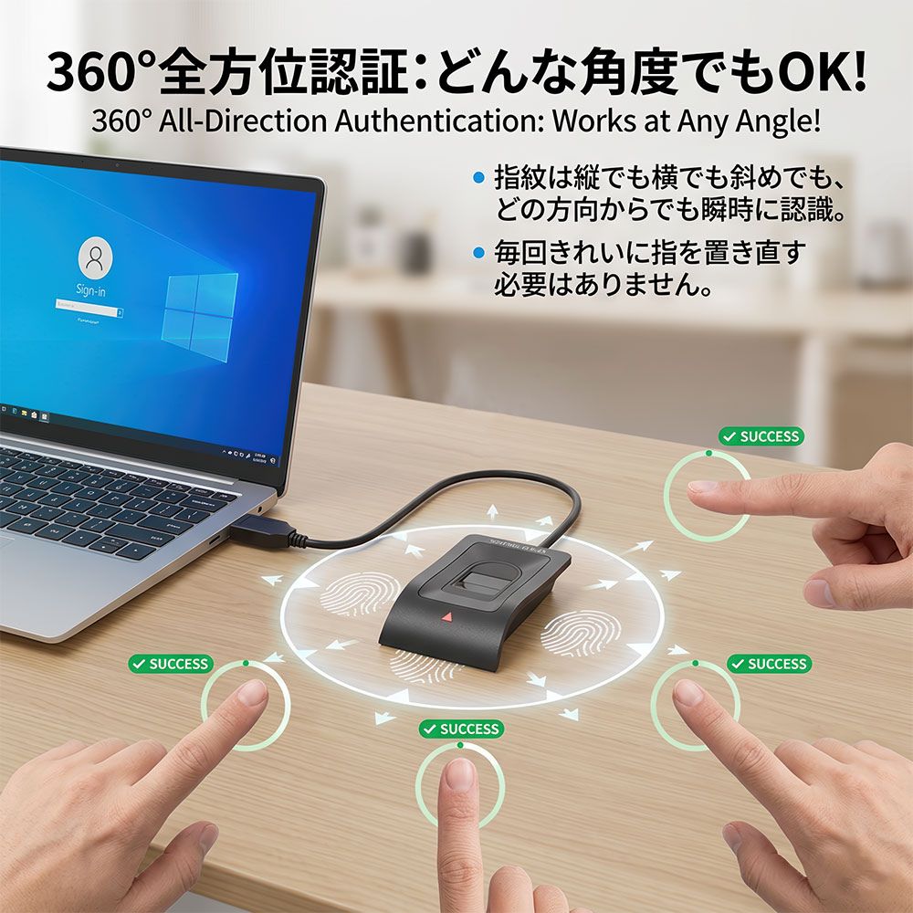 （予約9/18発売） エアリア SENTINEL ID FLEX 指紋認証 USB Windows Hello 対応 指紋ログイン セキュリティキー 高速認証 MoC方式 ケーブル130cm マグネット デスクトップ Windows11 Windows10 対応 センチネルアイディーフレックス SD-FINGER02-C
