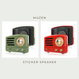 【direct！choice】MUZEN ミューゼン ステッカースピーカー Bluetooth Sticker Speaker 薄さ約2cm コンパクト ワイヤレス スピーカー ポータブル アウトドア かわいい プレゼント おしゃれ ミューゼン グリーン レッド ブルー ピンク マグネット キッチン ガジェット くすみ