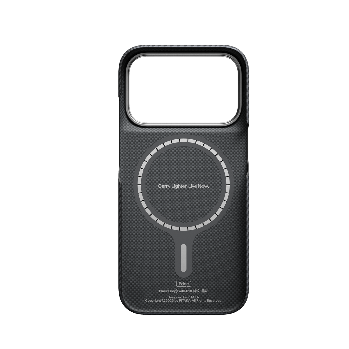 【direct！choice】 PITAKA ピタカ iPhone18 Pro 17Pro Edge Case エッジケース Magsafe対応 ブラック グレー ツイル KI1801P アラミド繊維ケース