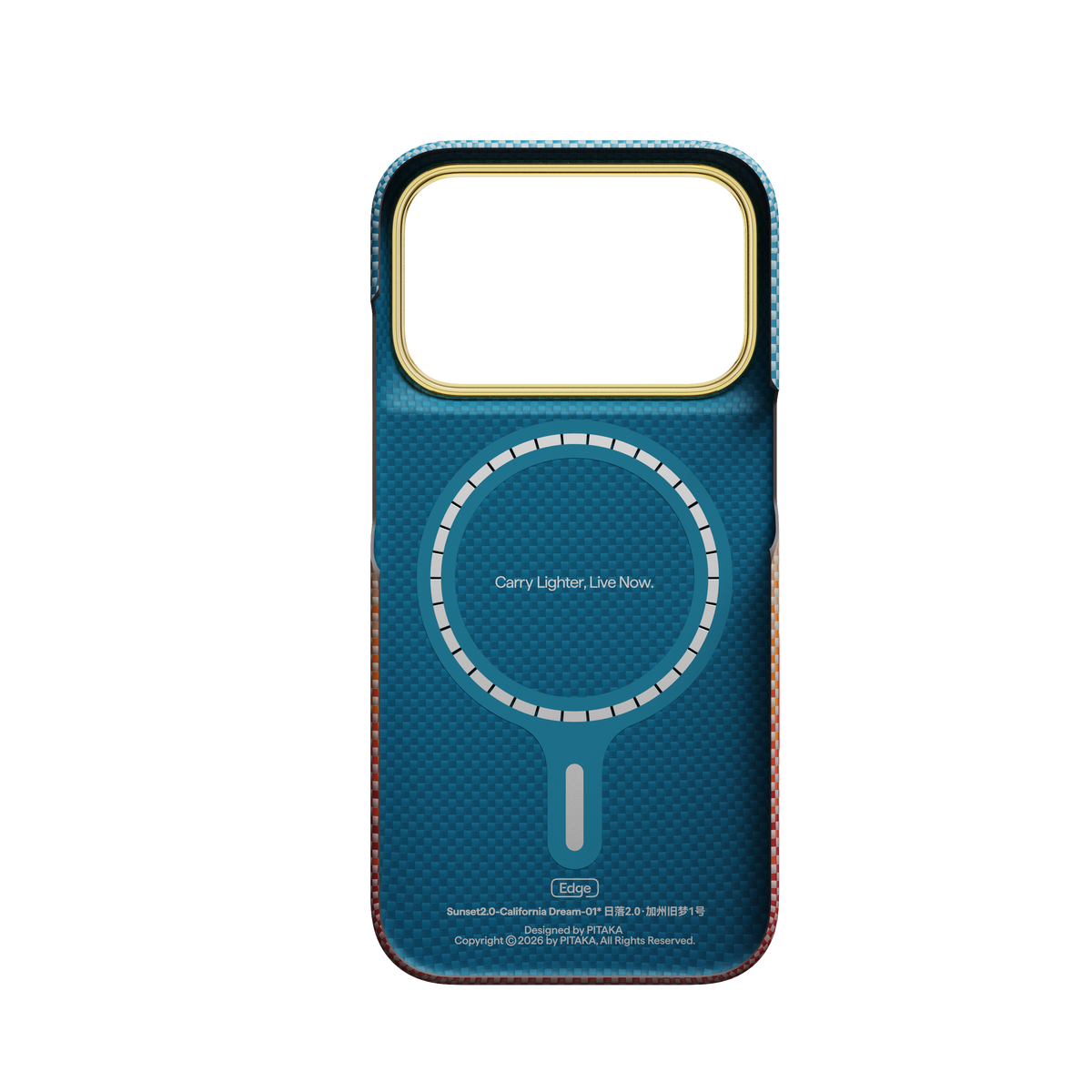 【direct！choice】 PITAKA ピタカ iPhone18 Pro 17Pro Edge Case Sunset2.0 California Dream エッジケース Magsafe対応 サンセット アラミド繊維ケース KI1806P