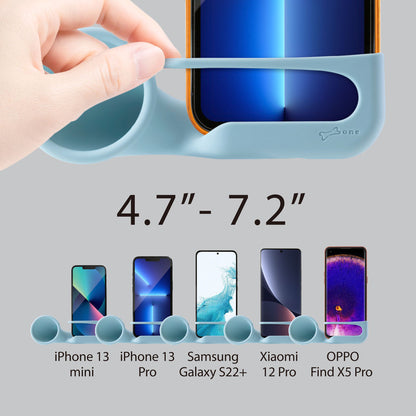 BONE スマートフォンスタンド マルチ対応 縦置き横置きで使える拡音スタンド フォーンホーンスタンド　電源不要 13dB拡音 オールシリコンで丸洗い かわいい ポップ おしゃれ レトロ クラシック iPhone15Promax Pixel AQUOS Galaxy Xperia Xiaomi Oppo ZenFone ARROWS