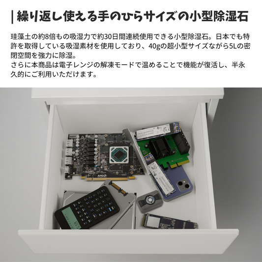 SILENT DRY CUBE ２個入り 除湿石 繰り返し使える 除湿剤 乾燥剤 強力除湿 エコ コンパクト 手のひらサイズ 1個40gで5リットルの空間を30日除湿可能 ミリタリー カメラ アクセサリー シューズボックス 衣類 サイレントドライ キューブ クラウドファンディング　エアリア