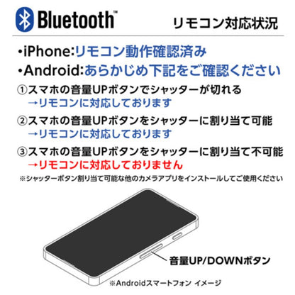 【direct！choice】Coleman コールマン 自撮り棒 セルフィースタンド スマホスタンド MagSafe対応 4脚 着脱式リモコン 卓上 撮影グリップ 軽量150g コンパクト11.5cm 1台3役 3way mini四脚 リモコン bluetooth 小型 軽量 伸縮 iPhone Android YBCVS3WM4BK