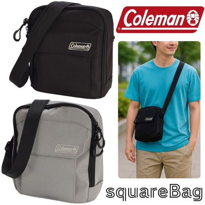 【direct！choice】コールマン Coleman スクエアショルダー おしゃれ かわいい かっこいい しっかり アウトドア プレゼント カメラ ライセンス品 縦 横 ショルダーストラップ サコッシュキッズ 手ぶら チャック ポケット 軽い 散歩 カジュアル 夏 冬