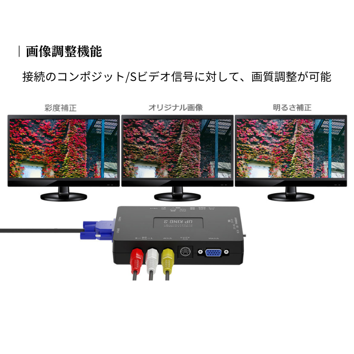エアリア UP KING3 アップキング３ アップスキャン コンバーター RCA(コンポジット) → VGA出力  SD-VSC3