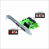 エアリア TTH3 PCI Express x1接続 ロープロファイル対応 SATA eSATA 切替モデル 最大２ポート SD-PESAE3-2L(B)