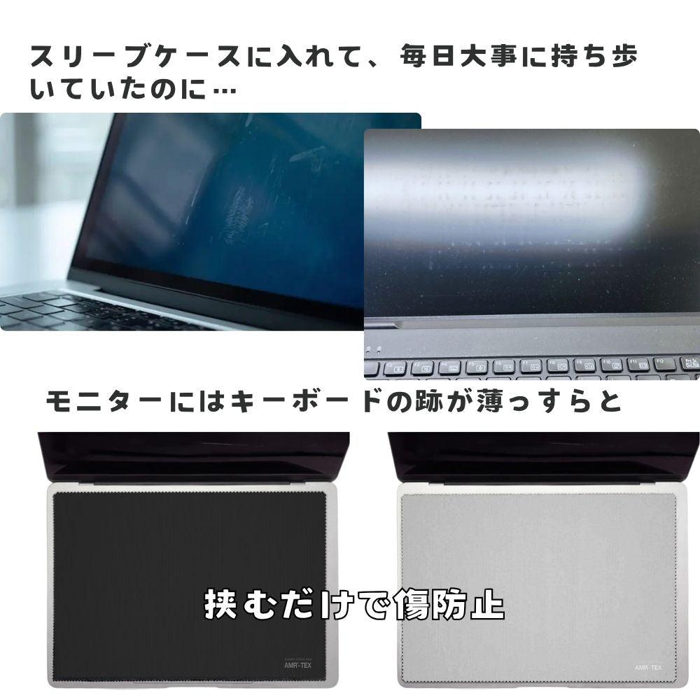 ノートPC 画面保護 クロス クリーニングクロス マウスパッド モニターガード 3WAY 13.3インチ対応 キーボードの汚れ 接触対策 マイクロファイバー 洗える GUARD CROSS PAD モニターガード 画面保護クロス キーボード跡 防止 液晶保護 汚れ 防止 安心素材 SD-AMRTEX