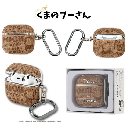 【direct！choice】アンダー AirPods4 ケース カバー AP4 ハード ディズニー キャラ カラビナ付 レザー調 Disney ミッキーマウス ドナルドダック エイリアン モンスターズ・インク トイストーリー くまのプーさん ワイヤレス充電 しっかり 保護 耐衝撃 韓国風 エアポッズ