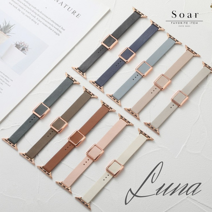 Soar｜ Luna ルナ ｜ ソア アップルウォッチバンド【38mm/40mm/41mm】対応 Luna ルナ GL-AWB001 可愛い かわいい フェミニン 腕時計 時計 ベルト バンド レディース スマートウォッチ プレゼント apple watch series1.2.3.4.SE.5.6.7.8 38mm 40mm 41mm カバー レザー