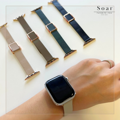 Soar｜ Luna ルナ ｜ ソア アップルウォッチバンド【38mm/40mm/41mm】対応 Luna ルナ GL-AWB001 可愛い かわいい フェミニン 腕時計 時計 ベルト バンド レディース スマートウォッチ プレゼント apple watch series1.2.3.4.SE.5.6.7.8 38mm 40mm 41mm カバー レザー